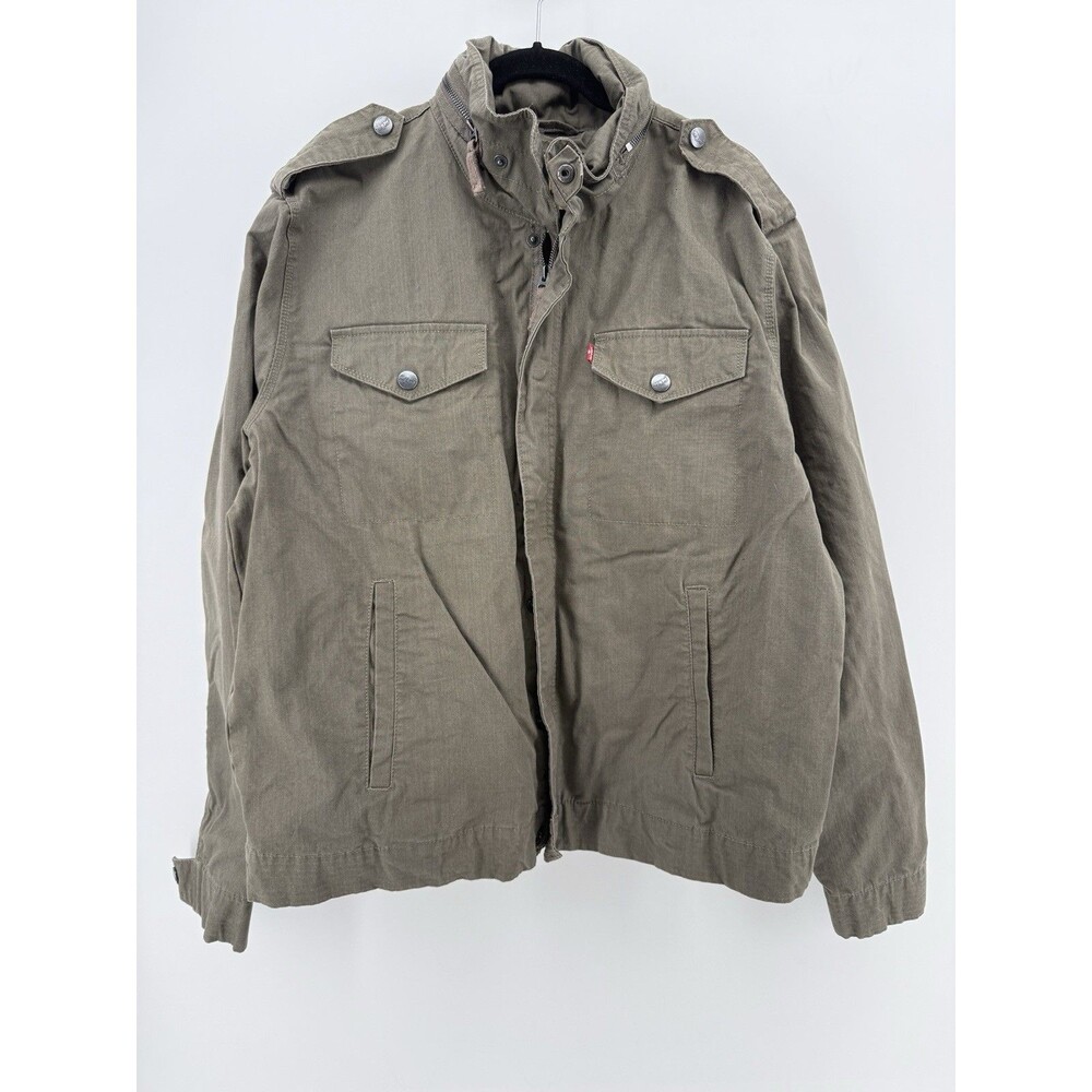 Levi Strauss & Co. Mens Grey With Hooded Canvas Jacket Size XL